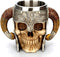 Stainless Steel Skull Mug, Viking Drinking Cup, Skeleton Beer Stein, Halloween Bar Drinkware Gift