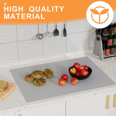 Shelf Liner, 15 X 240 Inch Light Gray, Waterproof Pantry Cabinets Liners, Easy to Cut Drawer Mat