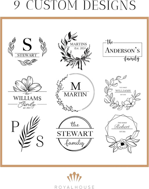 ROYALHOUSE Personalized Cheese Board, Custom Bamboo Engraved Customized Gifts Bridal Shower Gifts Perfect