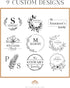 ROYALHOUSE Personalized Cheese Board, Custom Bamboo Engraved Customized Gifts Bridal Shower Gifts Perfect