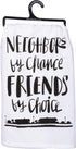 Primitives by Kathy LOL Made You Smile Dish Towel - 28" x 28", Cotton, White & Black