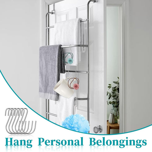 60 PCS S Hooks for Hanging, Mini Metal Hanging Hooks, S Shaped Iron Wire Hook Hanger for Jewelry, Kitchenware, Silver
