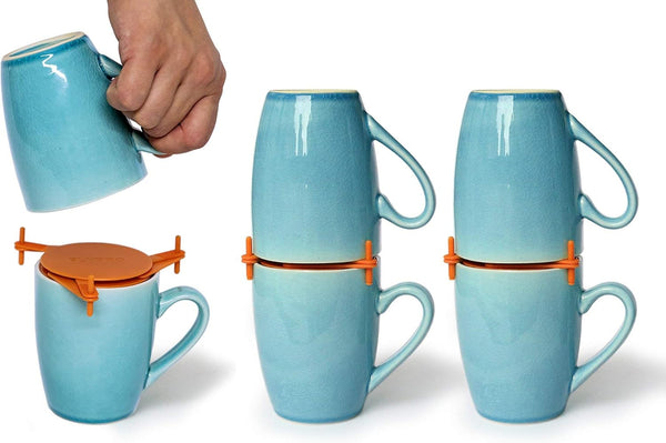 ELYPRO Mug Stacker 6-Pack, Coffee Mug Rack & Organizer, Stackable Cup Holder for Kitchen, Under Cabinet Mug Holder,