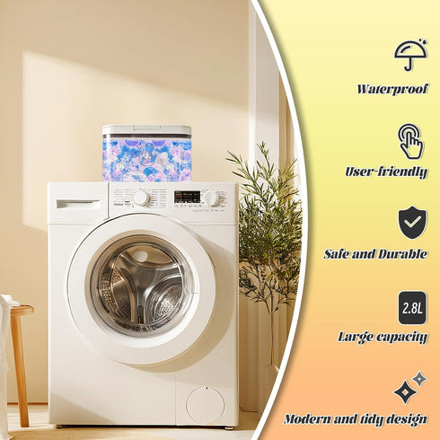 Laundry Pod Holder with Lid - Sealed Automatic Pop-Up Container Holds 115 Laundry Pods for Organization