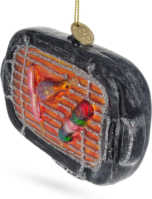 BBQ Barbecue Grill Cookout Blown Glass Christmas Ornament