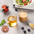 Set 2, 4 Oz Espresso Cups of Espresso Shot Glass with Handle Double Spout Cups Clear Glass Milk Cup Coffee Accessories