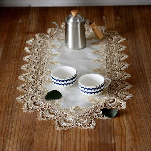 16 36 Inch) ARTABLE Lace Table Runners Rope Embroidery Dresser Scarf Retro Classic Pattern Flowers Natural Fabric