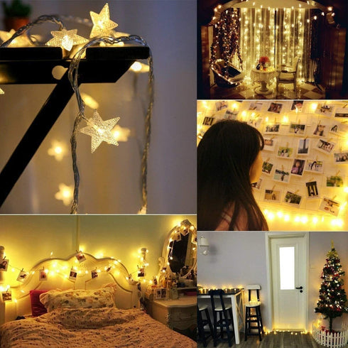 Generic 20ft 40 Star String Lights, Merdeco LED USB Powered Star String Lights Warm White Fairy Lights for Birthday