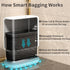 Gleynest 3 75 (5 Small Bathroom Trash Can with Lid, Gallon Slim Garbage Bin with Pop-Up Lid & Air-Pressure Bag Lock