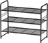 Shoe Rack Closet, 3 Tier Stackable Metal Shoe Shelf Organizer for Entryway,