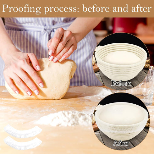 QUPIVA 120pcs Shower Caps for Sourdough Bread, Reusable Bowl Covers for Proofing, Plastic Bread Covers With Elastic