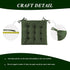 2 Set Rocking Chair Cushions Indoor Velvet Chair Pads High Back and Seat Cushion Piece Green