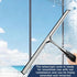 17'' 60'' 12'' (60'' - Metal Squeegee with Extension Pole for Window,Glass Door,Mirror, Wide Telescopic Shower Squeegee