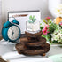 3 8/6/4 Inch Amyhill Pcs Wooden Risers for Display Wood Pedestal Stand Mini Tray Stand Round Wooden Pedestal Holder
