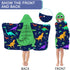 30x50" Dinosaur Beach Towel, Dinosaur Towel for Kids with Hood T-rex Hooded Towel for Boys Cool Cartoon Microfiber Bath
