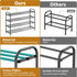 Hleelomi 4-Tier Closet,Living Expandable Shoe Rack for EntrywayAdjustable Metal Shoe Organizer for Room,Dorm,Black
