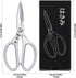 Heavy Duty Kitchen Scissors for Food, Dishwasher Safe, Sharp Cutting for Meat, Poultry, Vegetable