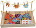 2-6 Montessori Practical Life Clothes Hanging Job Rope Strings Hanging Clothes with Clothespins Airing Clothes