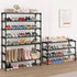2 Closet SAN HE Long Shoe Rack-Shoe Organizer Tier Shoe Rack for Front Door Entryway Garage, Stackable Free Standing