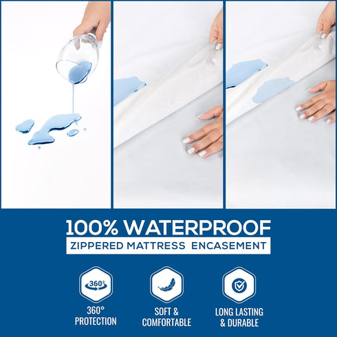 Utopia Bedding Twin XL Zippered Mattress Encasement, 100% Waterproof Bed Bug and Dust Mite Proof Protector