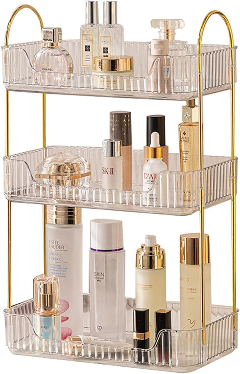 shuang qing Bathroom Counter Organizer Countertop Storage, Cosmetics Skincare Shelf, Makeup Organizer