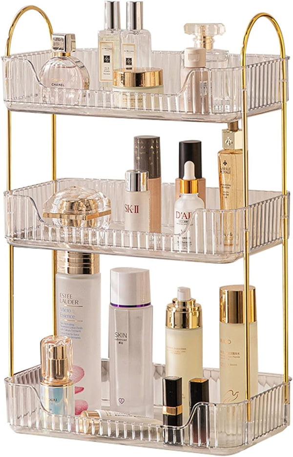 shuang qing Bathroom Counter Organizer Countertop Storage, Cosmetics Skincare Shelf, Makeup Organizer