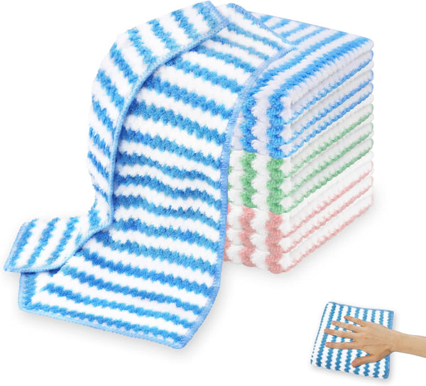 Choicy Microfiber Cleaning Cloth Absorbent Kitchen Towels Dish Cloths Washable 10 Pack 1212in