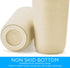 Modern Slim Bamboo Cream Kitchen Utensil Holder Caddy, Rust Proof and Dishwasher Safe for Countertop Organization
