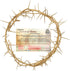 ZULUF Crown of Thorns Ornament, 7.5" from Bethlehem Jerusalem, Gift Boxed