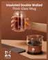 ZENS Modern Glass Infuser Teapot, One Touch Tea Maker for Loose Leaf Tea with Insulated Mug and Portable Case.