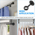 SDTC Tech 1-1/4 Inch Curtain Rod Ceiling-Mount Bracket - Stainless Steel Flange Rod Holder with Matching Screws, Black