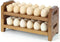Uibyriy 2-Tier Wooden Egg Holder for 36 Eggs, Wooden Egg Holder Countertop with
