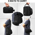 MIER Expandable Insulated Lunch Bag for Men - Portable Lunchbox with Shoulder Strap & Water Bottle Holder, Black