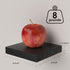 PopiShelves 6 Inch Set 3 Small Floating Shelves for Wall - Mini Square Black Shelves for Bedroom, Living Room