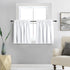 DONREN Pure White Small Window Curtain Panels, Room Darkening Curtain Tiers for Nursery, 42 x 36 Inch, 1 Pair