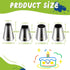Suuker Extra Large Piping Tips Set (F02 F06 9FT R22L), Stainless Steel Round & Star Piping Tips for Cake Decorating