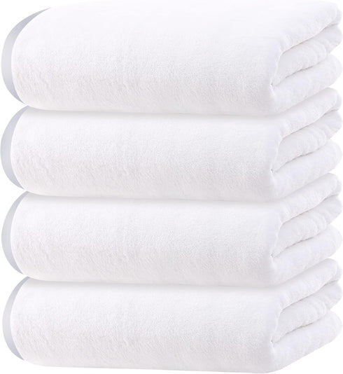 Cosy Family Microfiber 4 Pack Bath Towel Set, Lightweight and Quick Drying, Ultra Soft