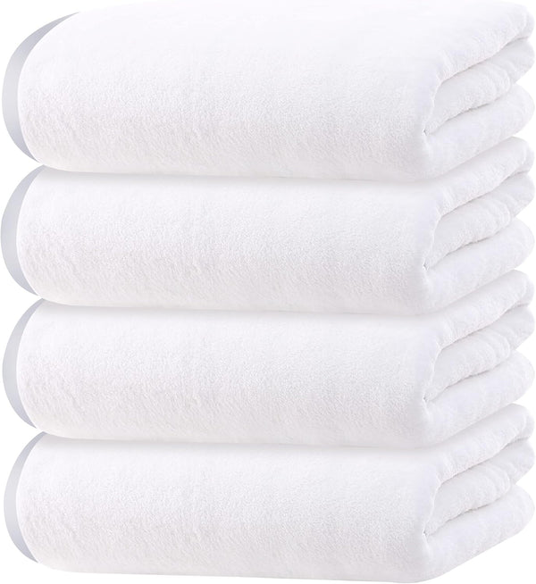 Cosy Family Microfiber 4 Pack Bath Towel Set, Lightweight and Quick Drying, Ultra Soft