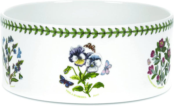 Portmeirion Botanic Garden 8-inch Soufflé Dish - Assorted Florals Motif, Porcelain Bakeware
