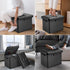 17 Inches DocSafe Storage Ottoman with Lock,Fireproof Folding Ottoman Foot Rest Stool Storage Chest with Storage Safe