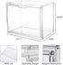 FABROK Clear Book Storage Organizer Box - Plastic Stackable Book Display Case with Magnetic Door - Assemble Storage