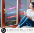 HIDBEA One Way Privacy Window Film, Daytime Mirror Reflective Heat Control UV Blocking Non-Adhesive Static Cling Tint