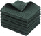 100% Natural Cotton Kitchen Towels, Classic Waffle Weave Dish Cloths, Set of 6, Soft Ultra Absorbent (Blackish Green)