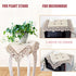 22" LeLehome Square Classic EmbroideredTablecloth, Vintage Brown Flower Beige Small Table Cloth Bedside Nightstand Tea