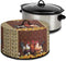 Roosters Dust Cover for Small Kitchen Appliances, Fits Most 6-8 Quart Oval Slow Cookers, Pockets & Top Handle