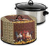 Roosters Dust Cover for Small Kitchen Appliances, Fits Most 6-8 Quart Oval Slow Cookers, Pockets & Top Handle