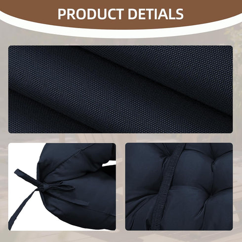 50x21x4 Inch Outdoor Adirondack Chair Cushion, Rocking Chair Cushions, High Back Patio Soft Seat Pad with Ties, Indoor