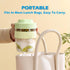 Breakfast On The Go Cups, 20 oz Overnight Oats Containers with Lid & Folding Spoon, Pink
