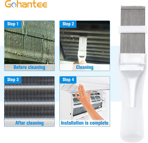 Air Conditioner Fin Comb AC Condenser Fin Straightener Cleaner Evaporator Radiator Fin Cleaning Tool Pack of 2