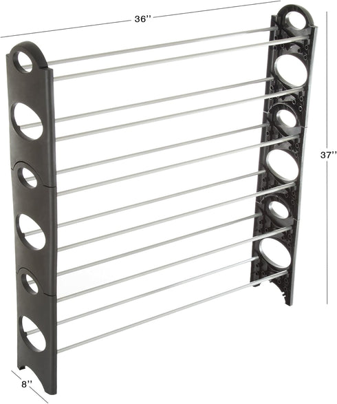Everyday Home 6-Tier Closet, 24 Stackable Shoe Rack Shoe Organizer for Bathroom, Entryway Footwear Shelf Holds Pair